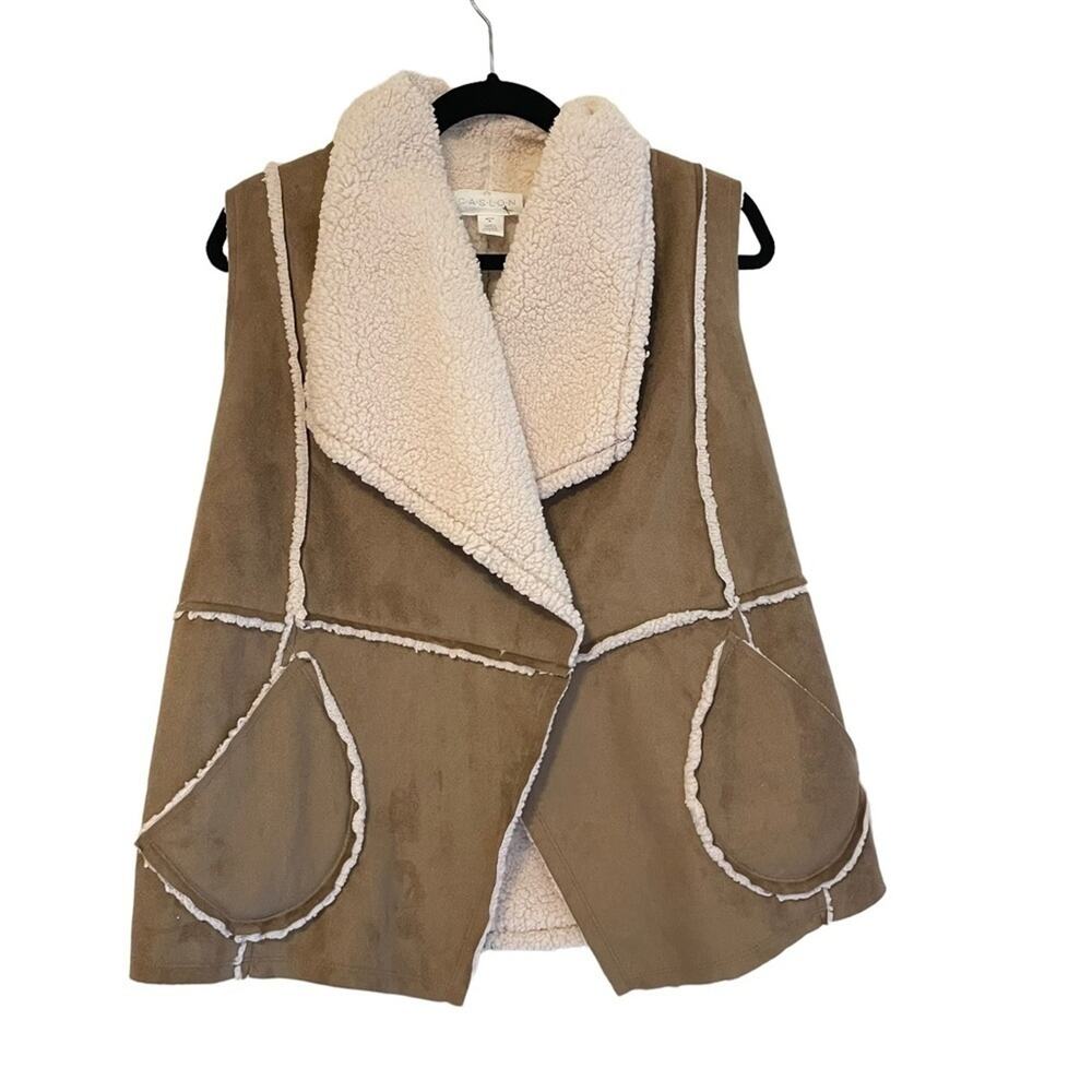 Caslon Faux Suede Sherpa Vest New MP‎